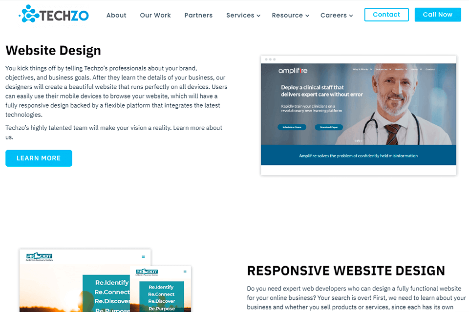 techzo webdesign agencies interface