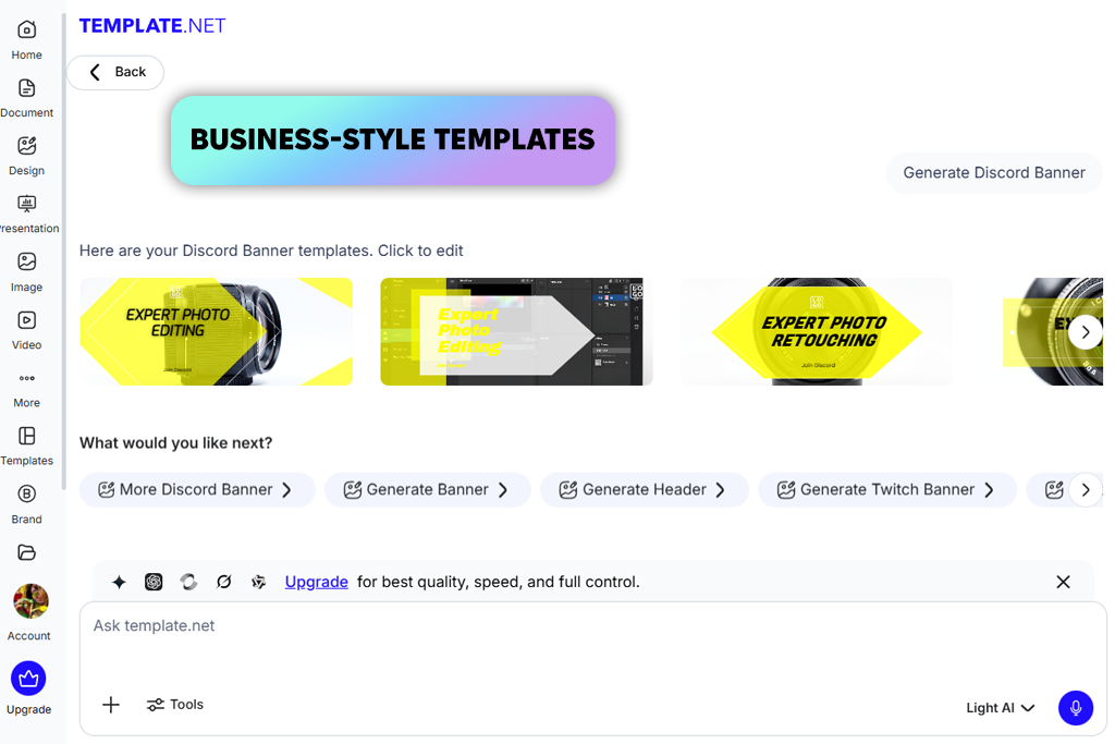 template net discord banner maker