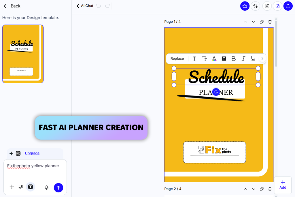 template net planner maker