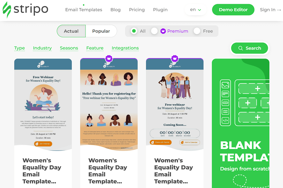template stripo email template builder review