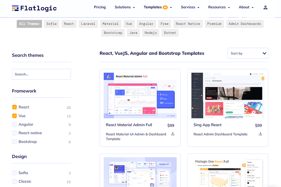 templates flatlogic review