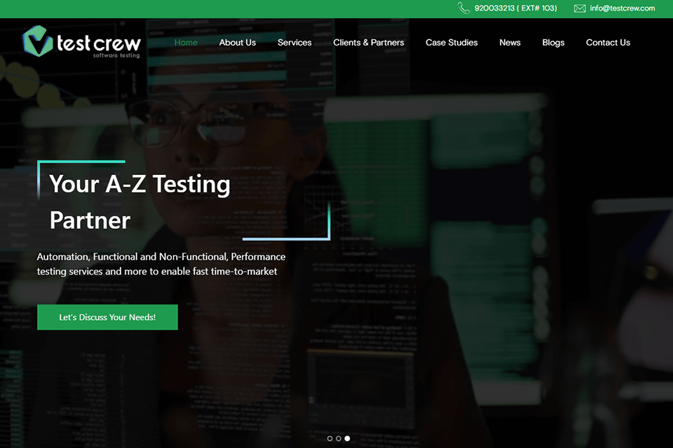 testcrew software testing company interface