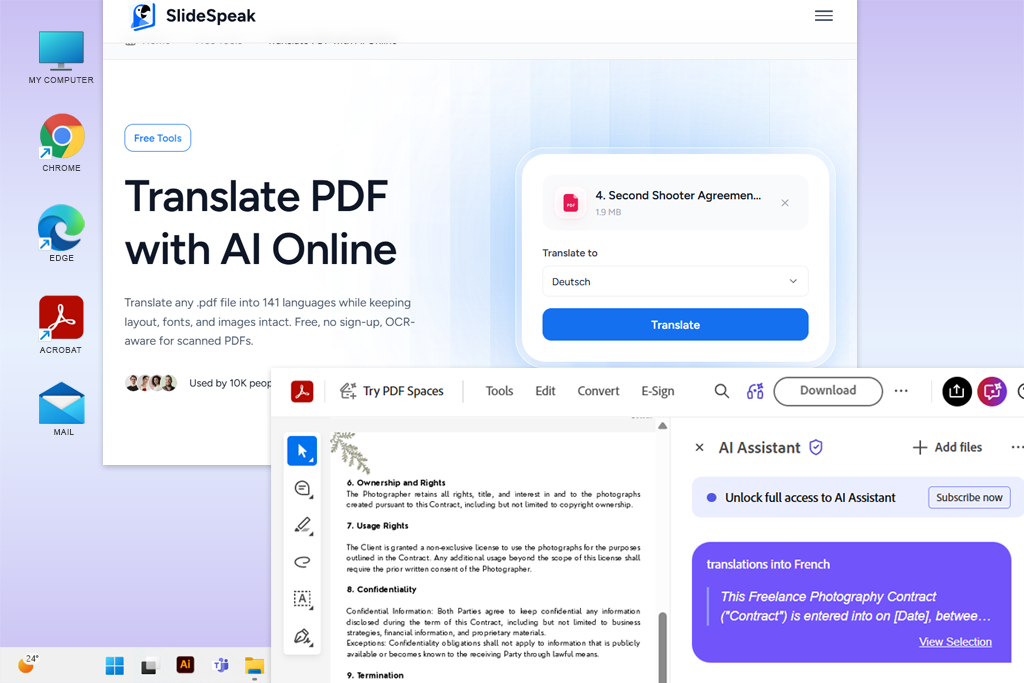 testing process of ai pdf translators