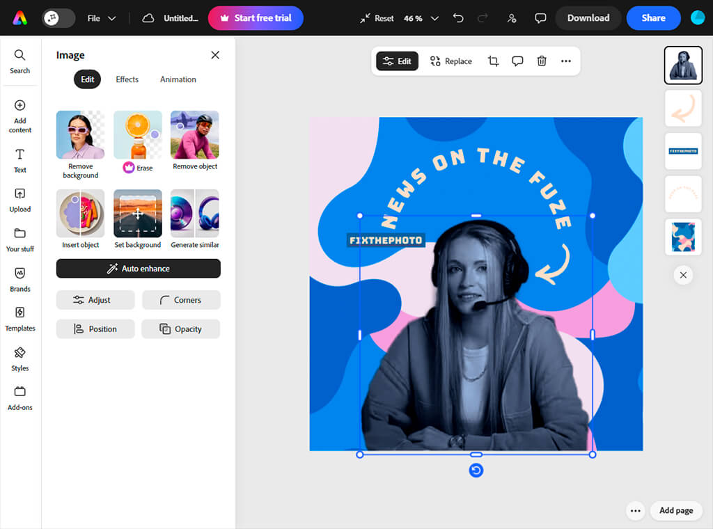 testing process of podcast cover art creators
