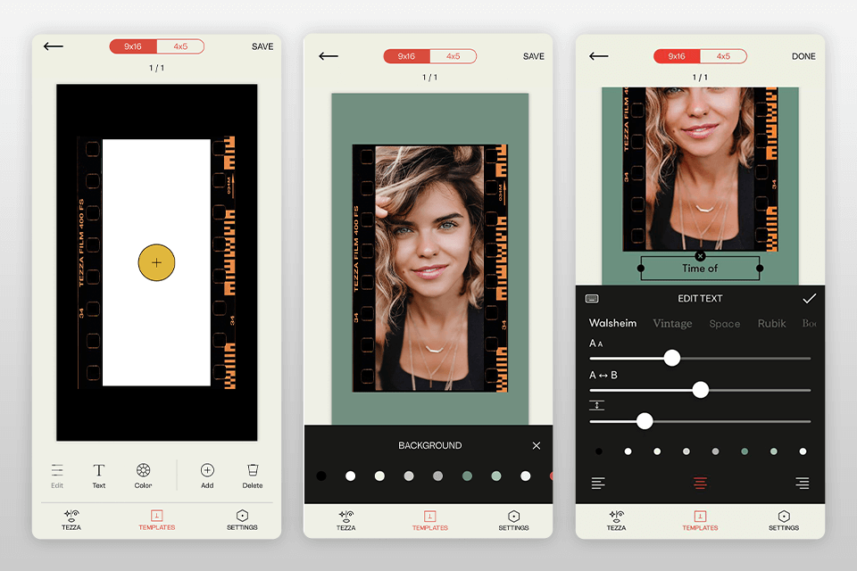 tezza تطبيق لواجهة قصص instagram