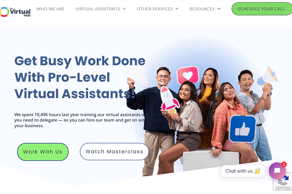 the virtual hub assistant website