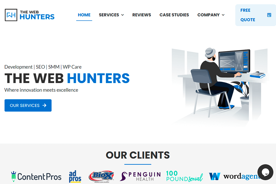 the web hunters website
