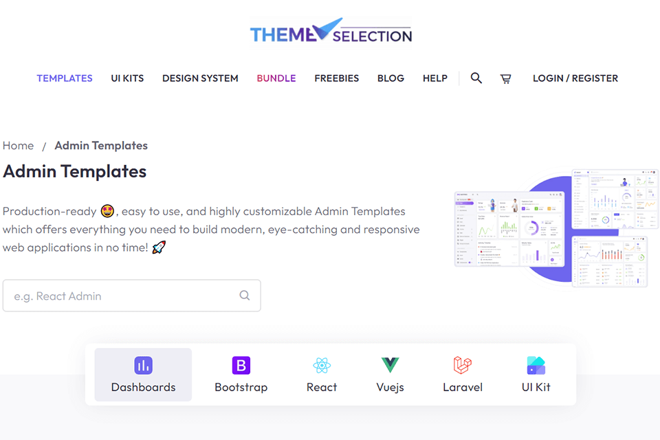 themeselection admin templates website