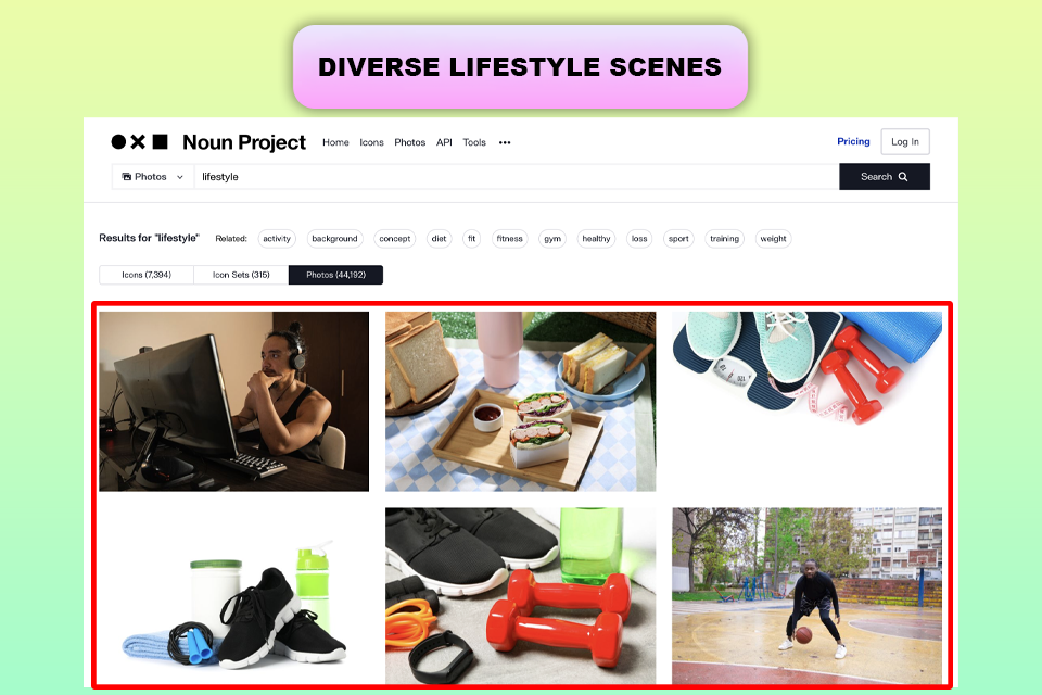 thenounproject stock photography site