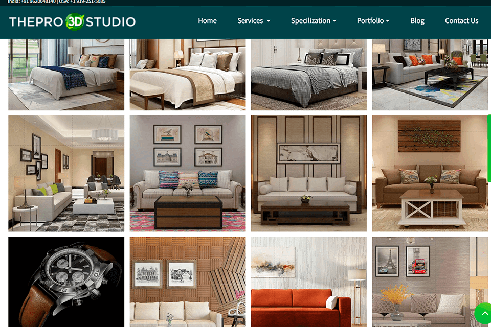 thepro3dstudio 3d modeling company interface
