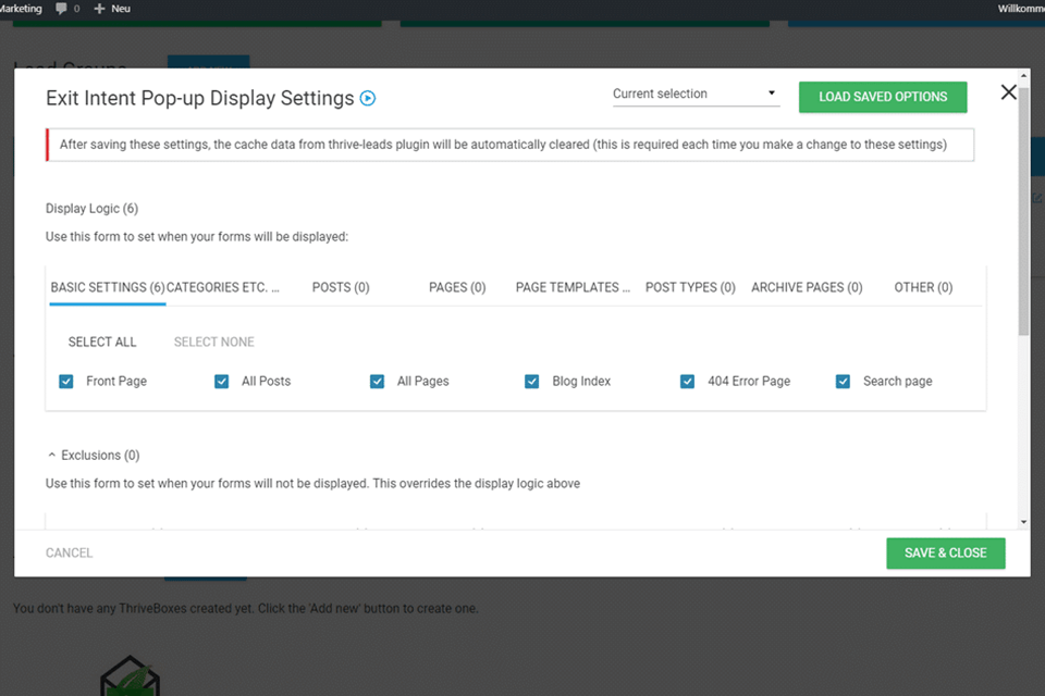 thrive leads popup builder for wordpress