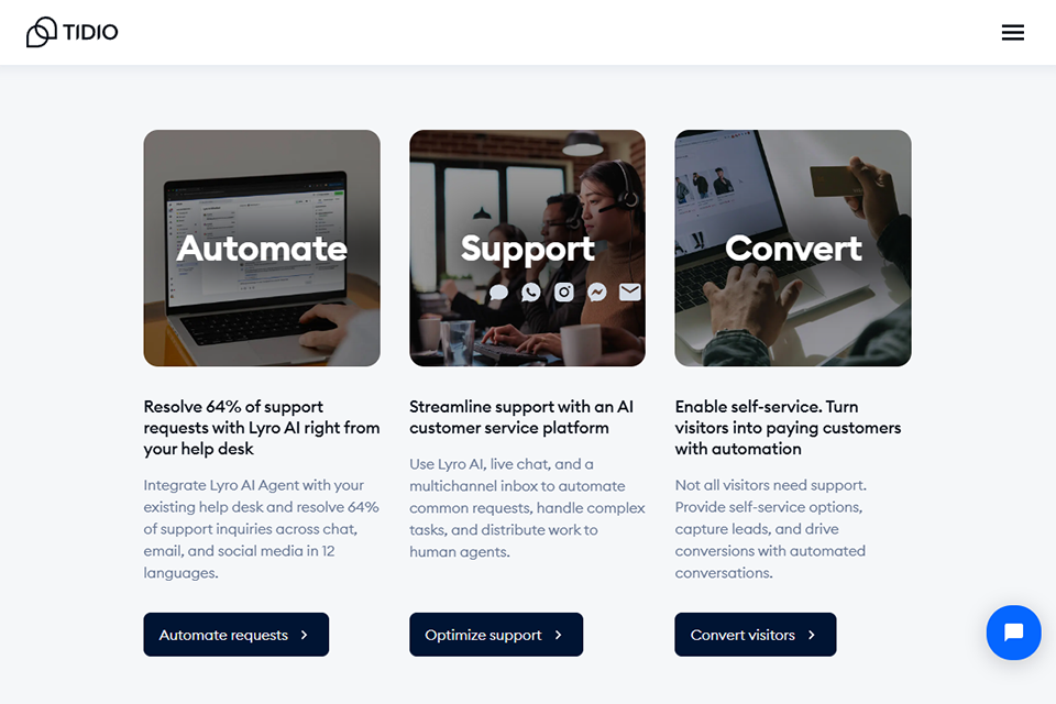 tidio customer service software