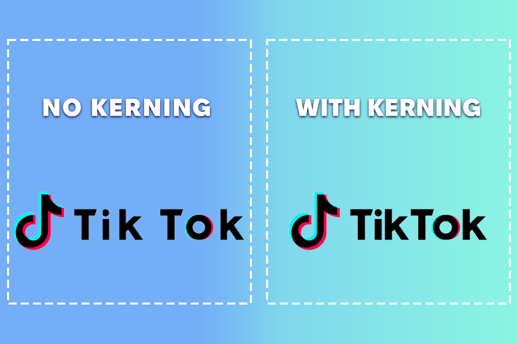 tiktok logo kerning in typography