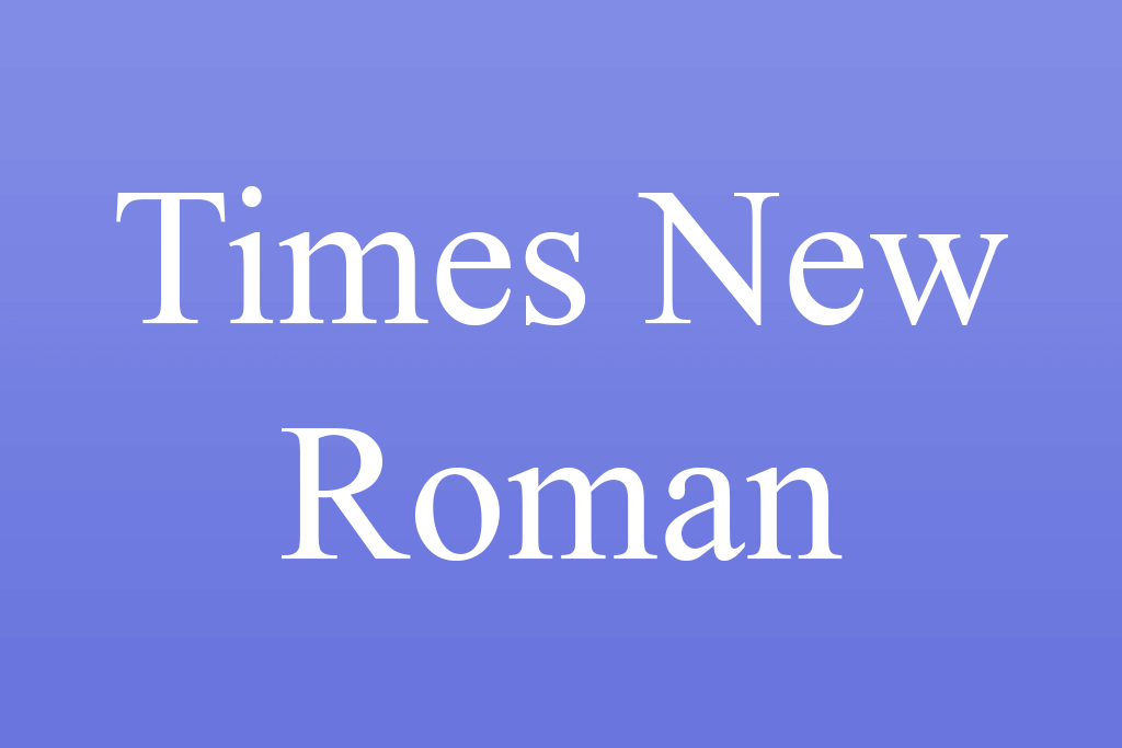 times new roman most hated fonts