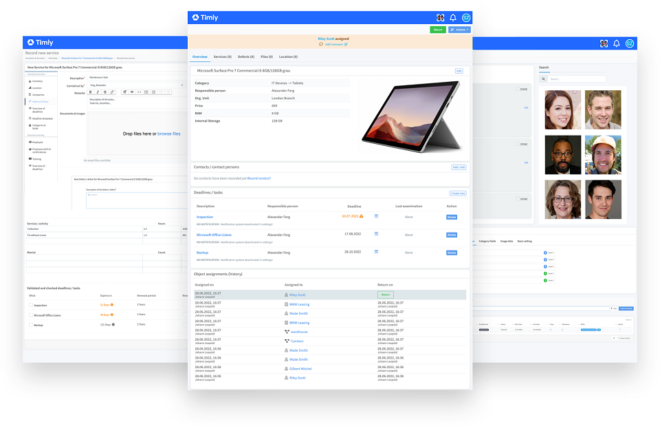 timly software interface