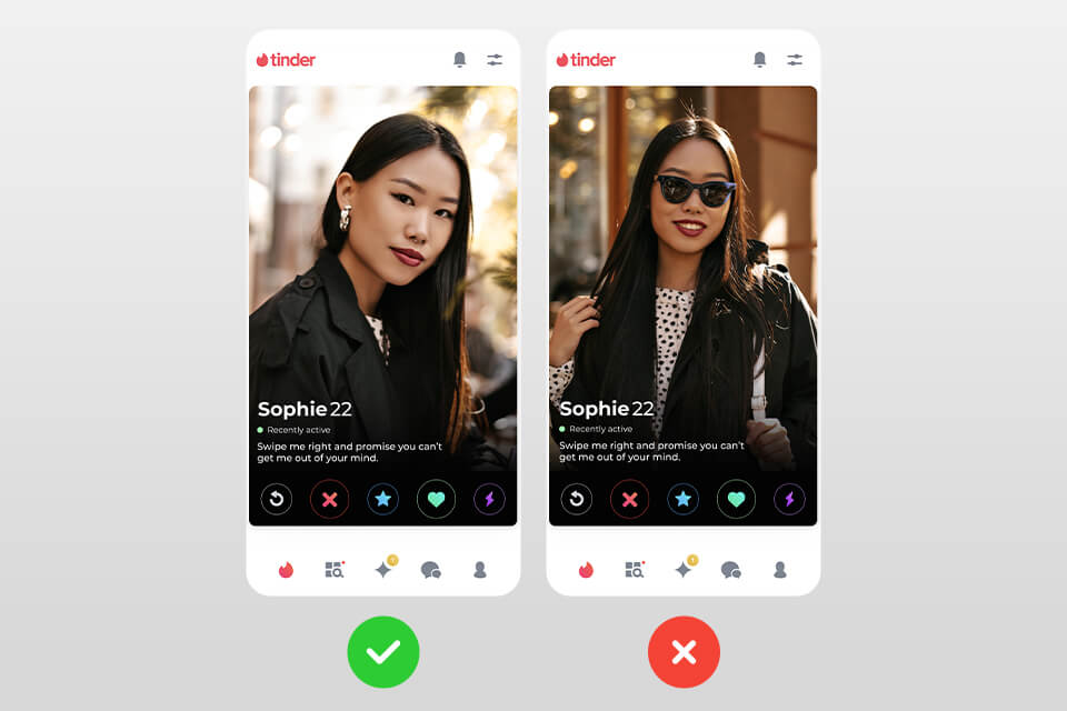 tinder photo tip glasses