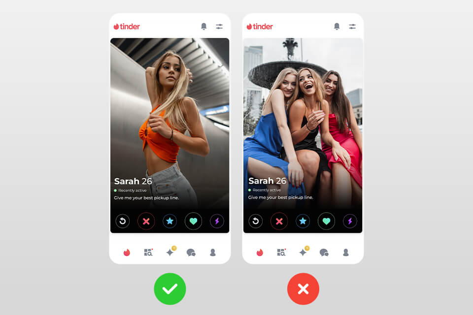 tinder photo tip group photos