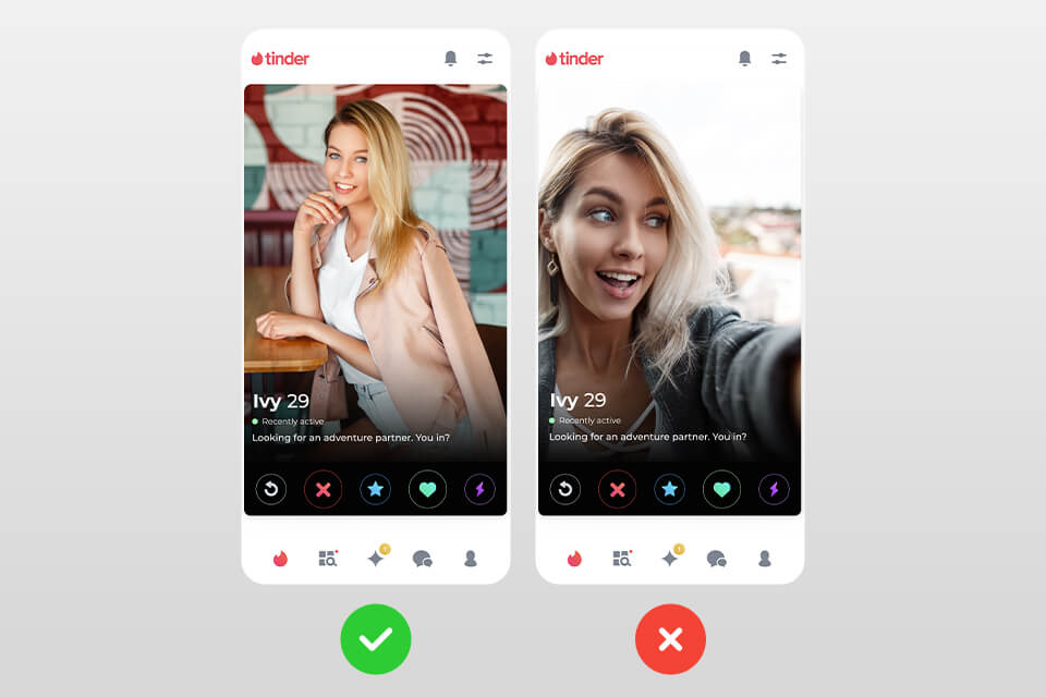 tinder photo tip selfies