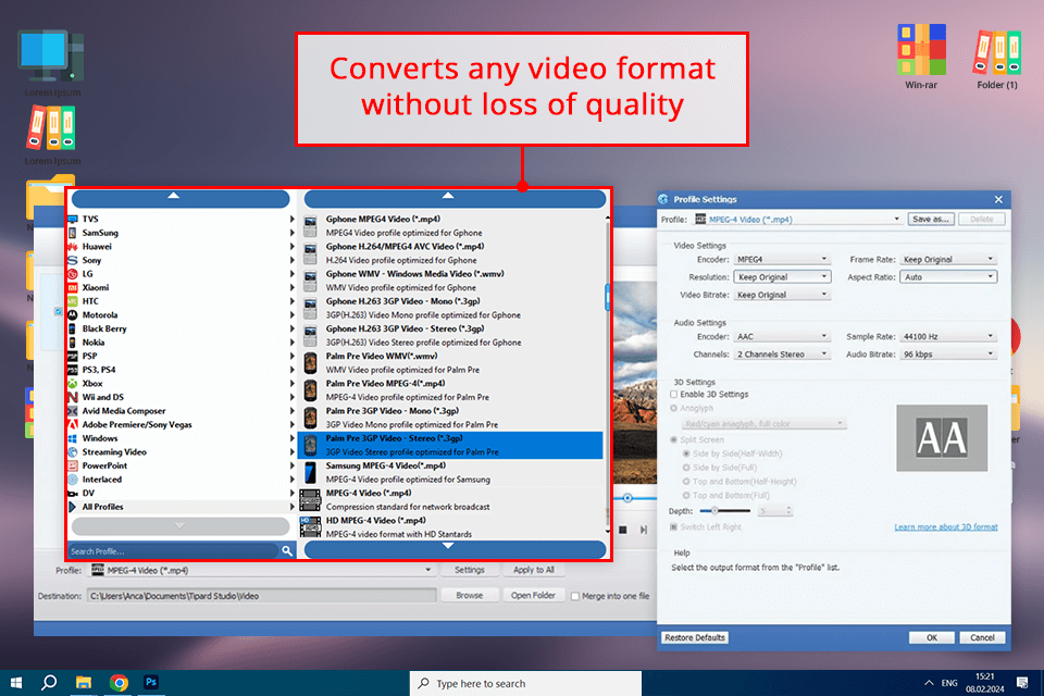tipard video converter interface