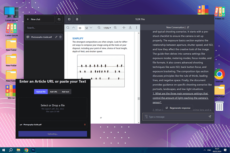 tldrthis ai tool for summarizing pdf