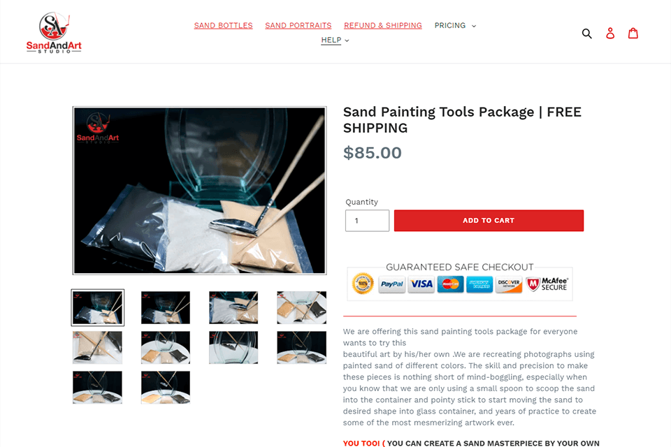 tools sand paintings from photos sandandart review