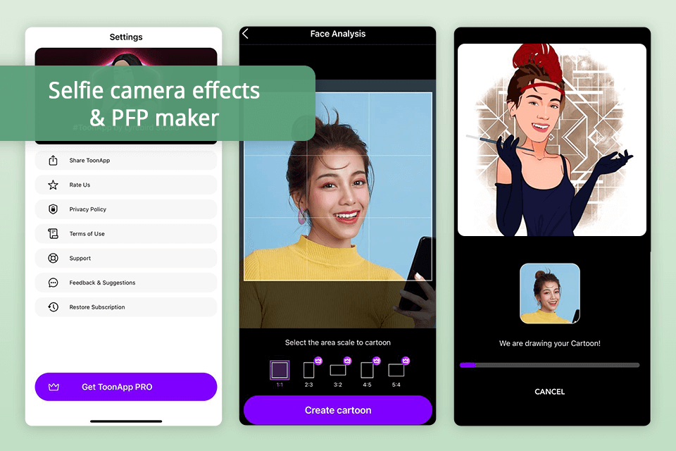 toonapp ai turn a picture into a caricature app