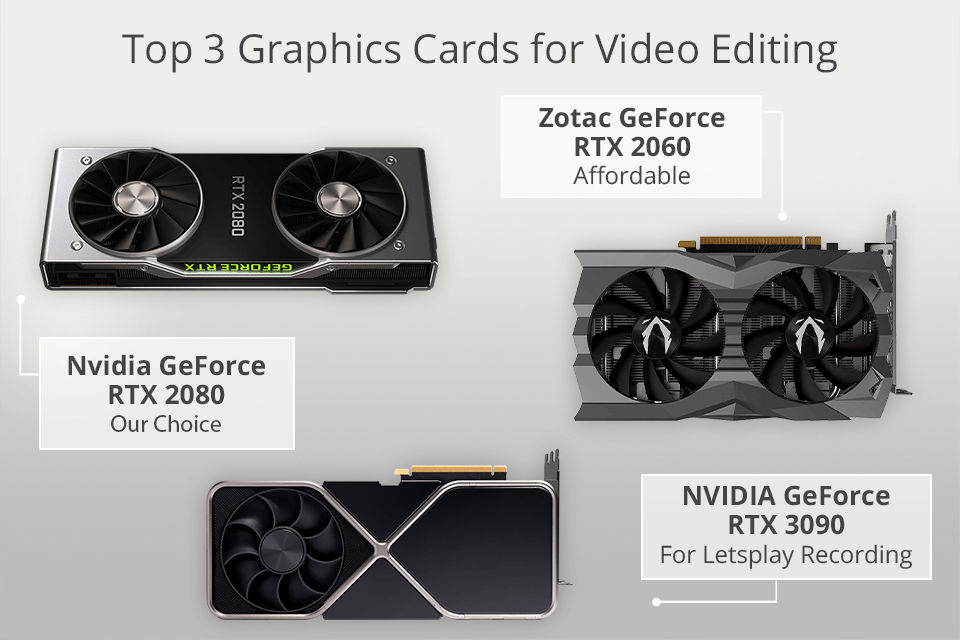 top 3 best graphics card for video editing