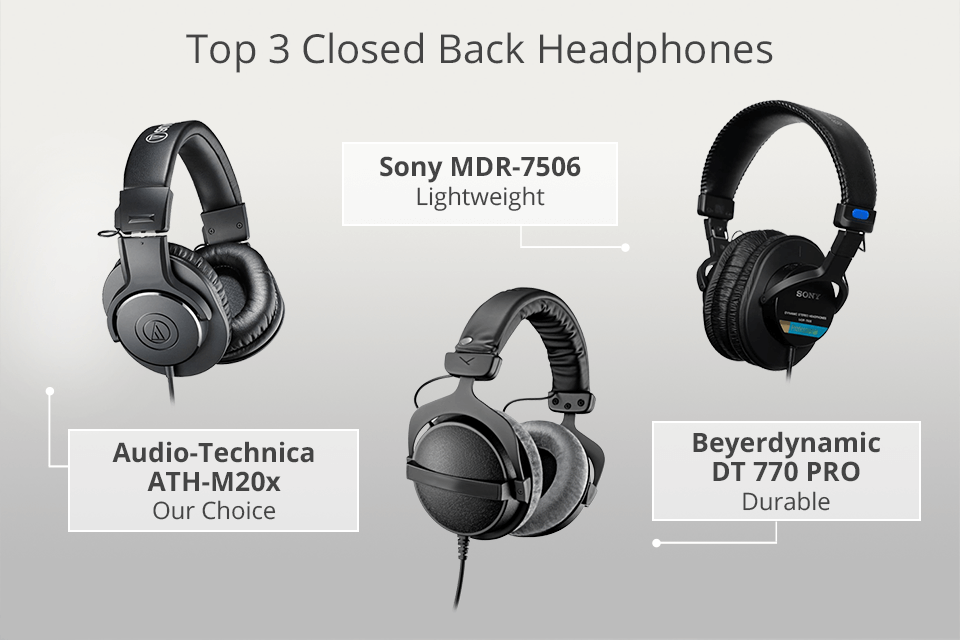 top 3 closed back headphones