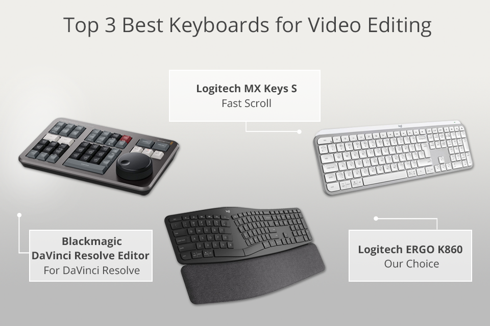 top 3 keyboards for video editing