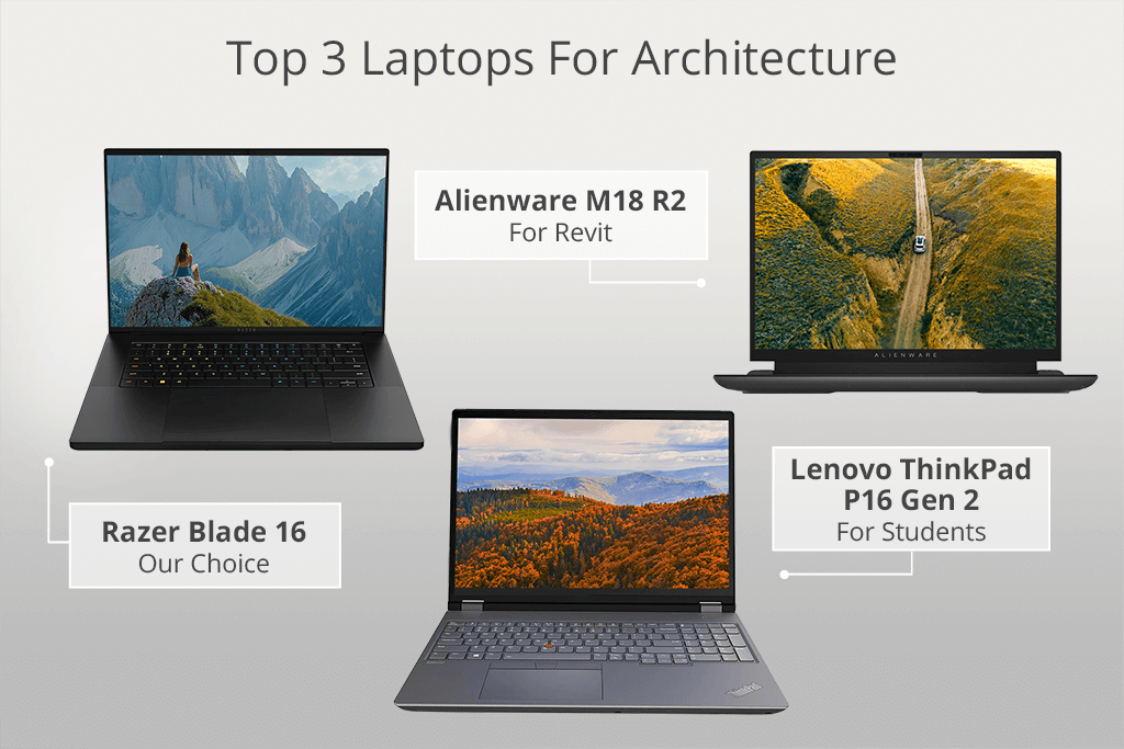 top 3 laptops for architecture