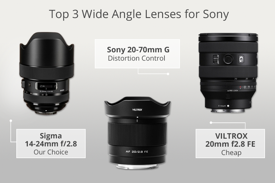 top 3 wide angle lenses for sony