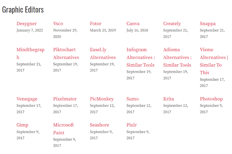 top10alternatives categorized software and services