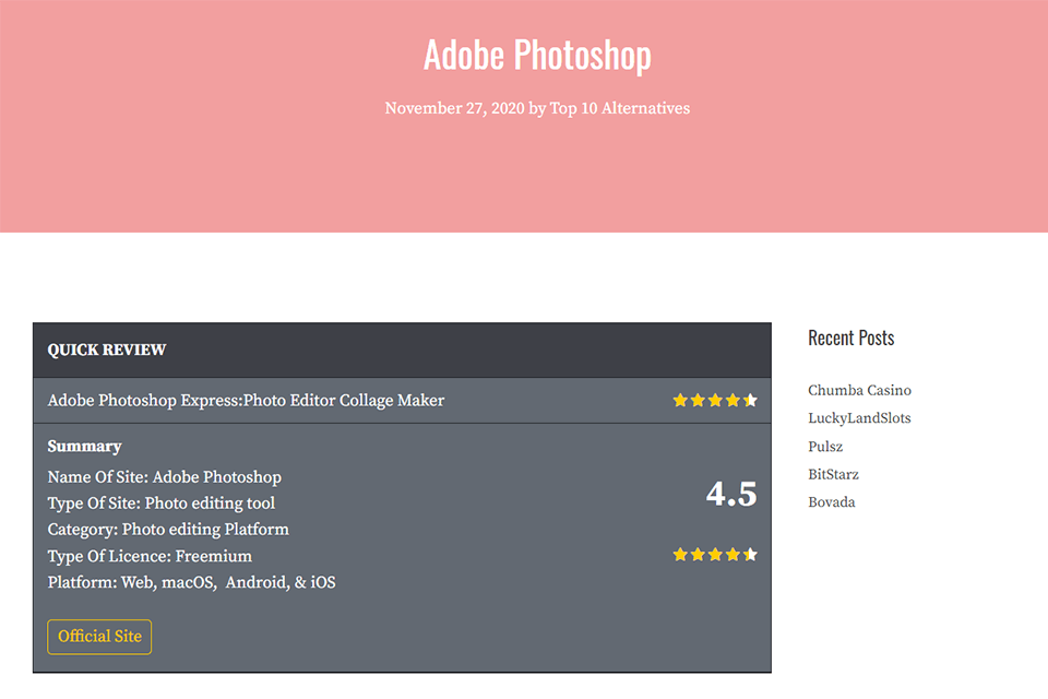 top10alternatives software recommendation platform