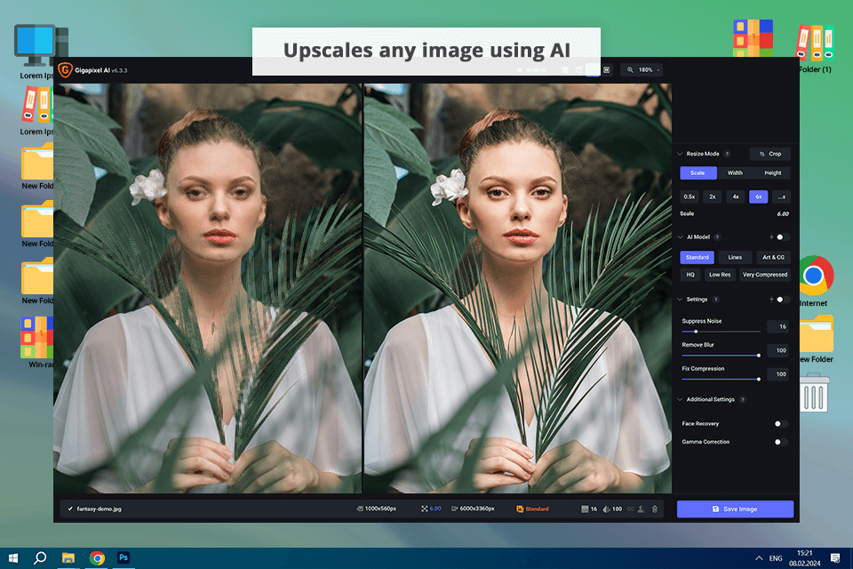 topaz gigapixel ai 6 3 3 interface