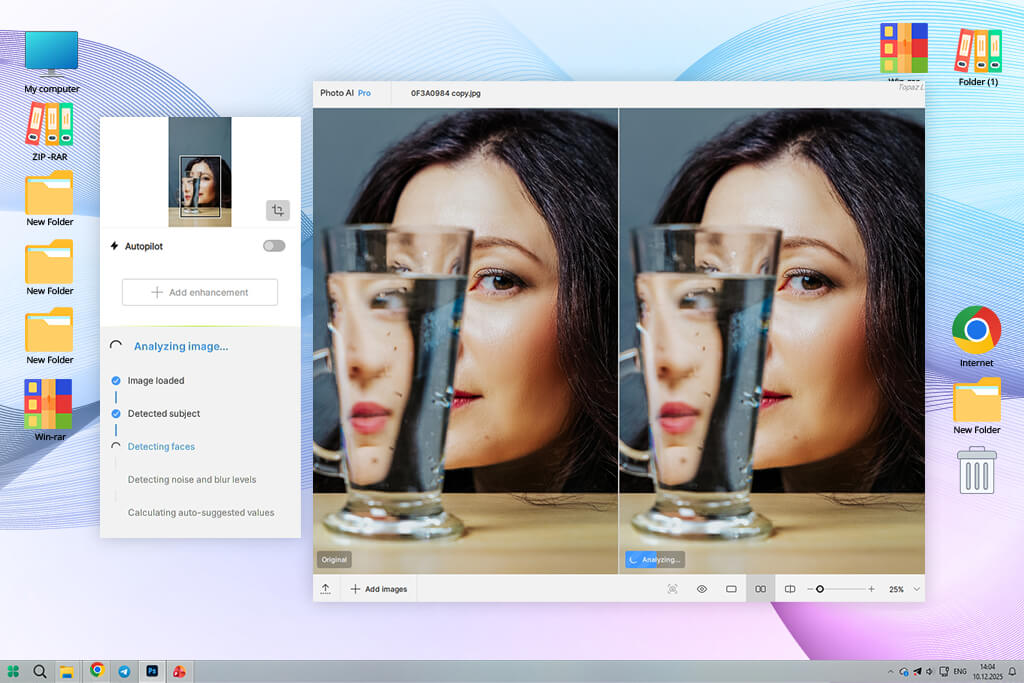 topaz photo ai interface