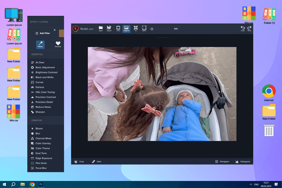 topaz studio 2 interface