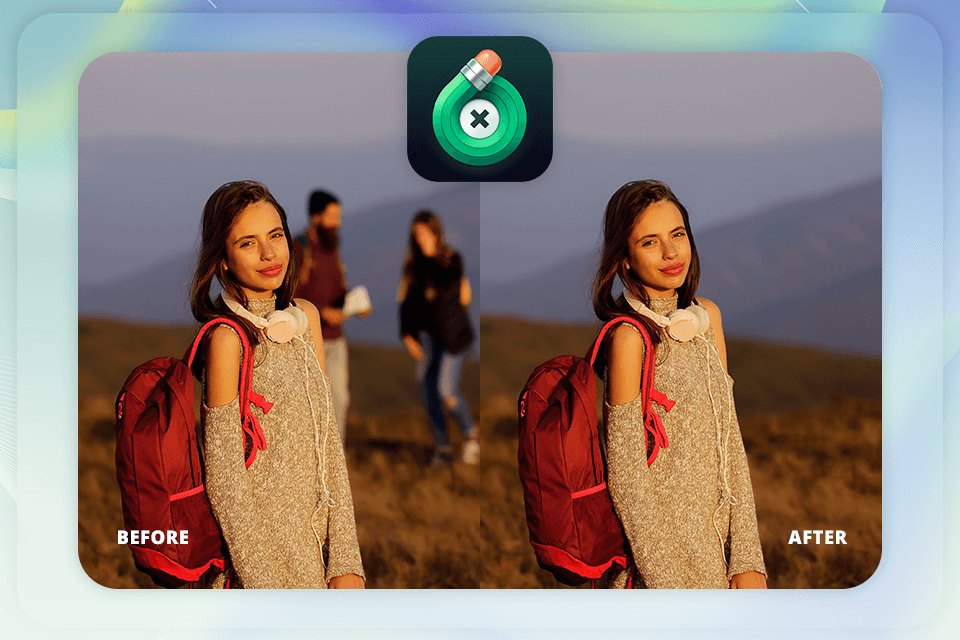touchretouch app to remove people from photos example