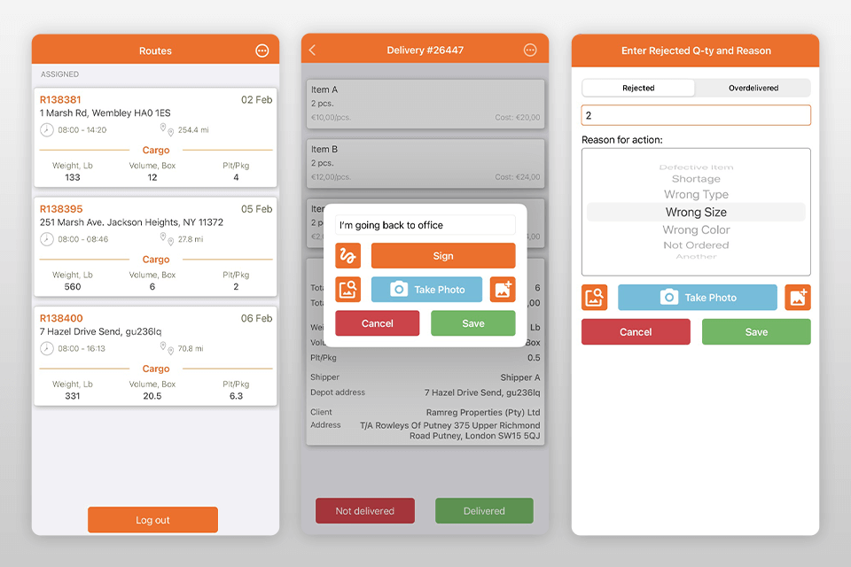 track pod delivery driver app