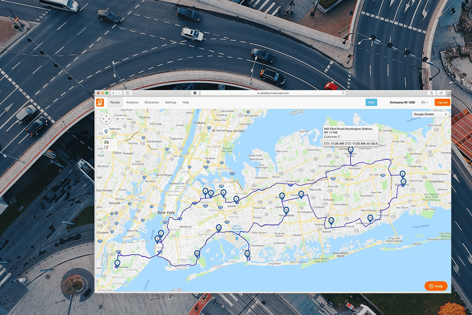 track pod route planning