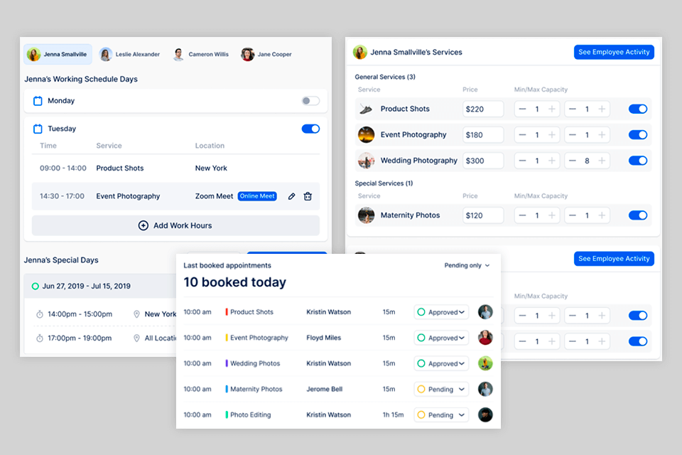 interface do criador de agendamento sem tráfego