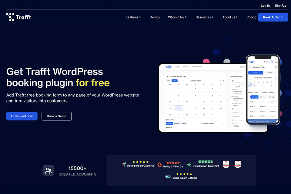 trafft wordpress booking plugin