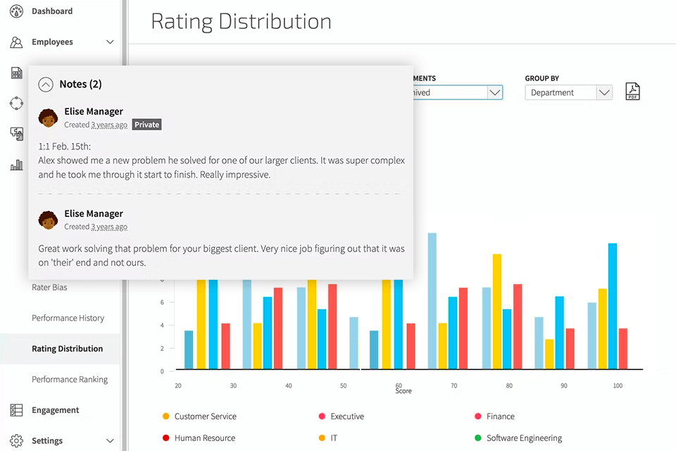 trakstar performance management software interface