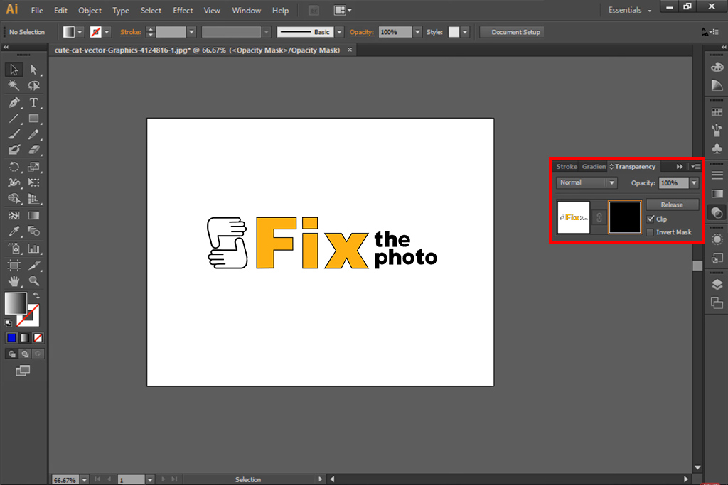 transparency panel in illustrator
