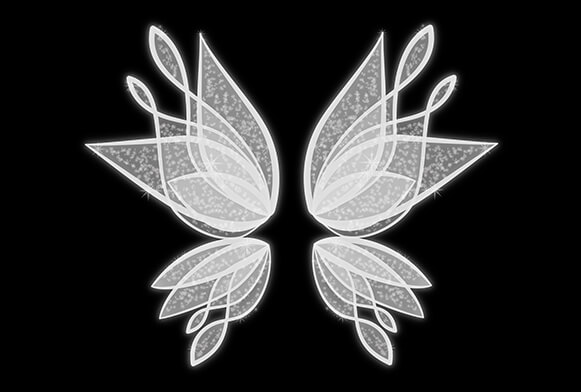 sobreposição de asas de anjo transparentes