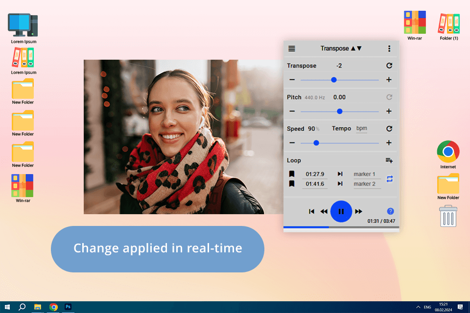 transpose video pitch changer