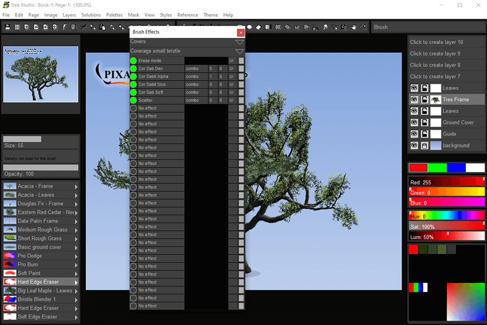 tree studio brush effects