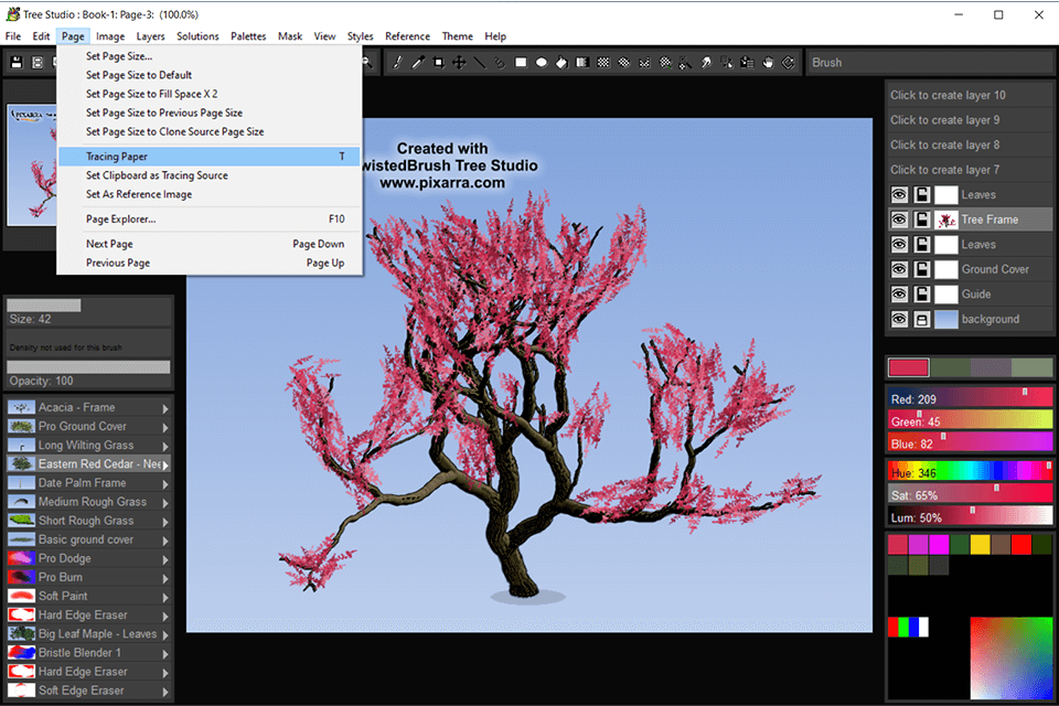 tree studio tracing paper