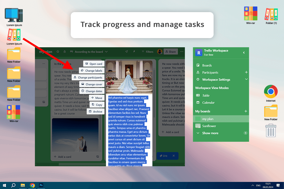 trello project management software for video production interface