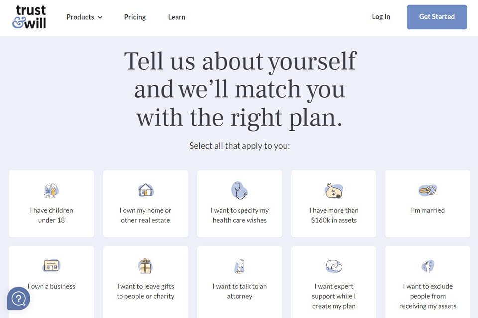 trust & will interface
