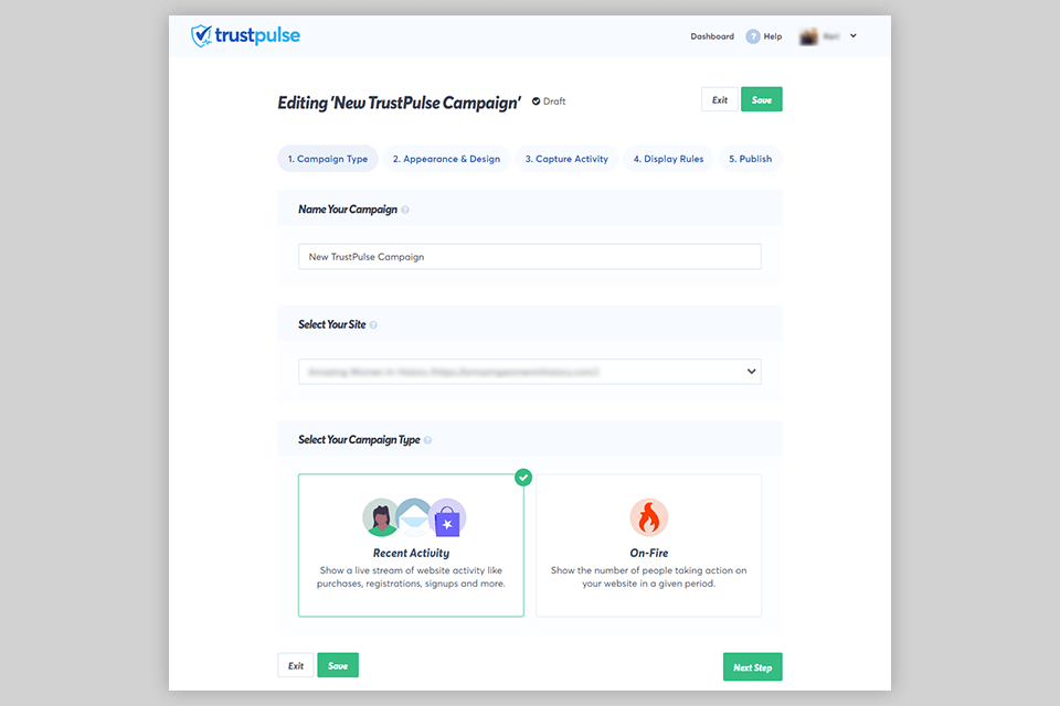 trustpulse popup builder for wordpress